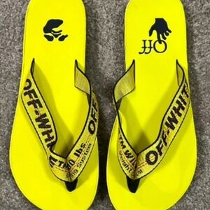 Off-White Yellow Flip Flops